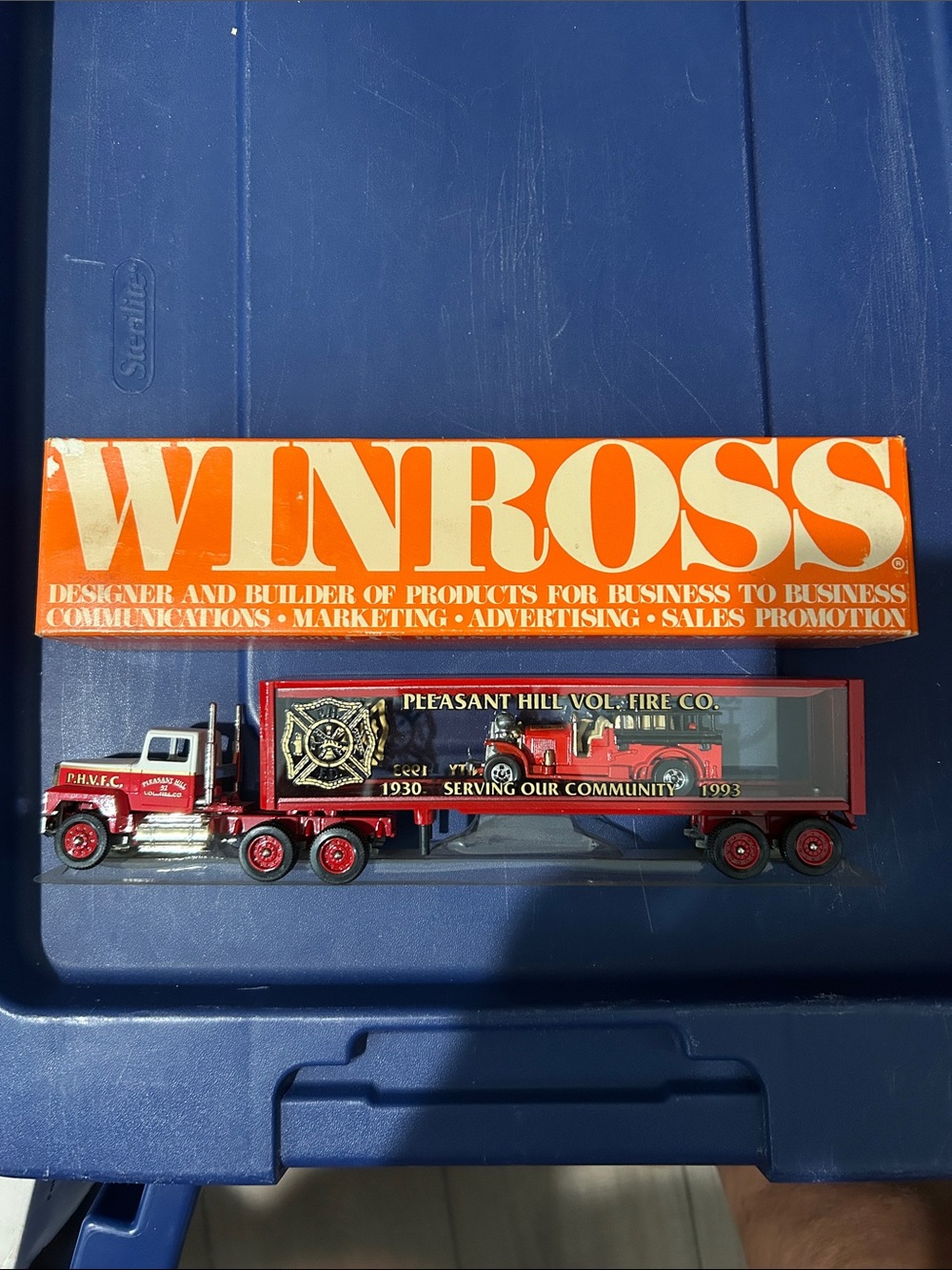 Red Pleasant Hill Vol. Fire Co. Tractor-Trailer Collectible